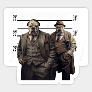 British Dog Gangsters Usual Suspects Sticker